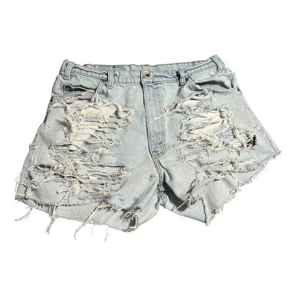 Vtg distressed Levi orange tab shorts - Picture 2 of 6